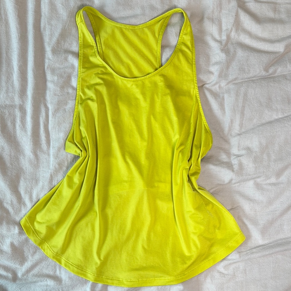 Lululemon Athletica Yellow Boxy Tank Top